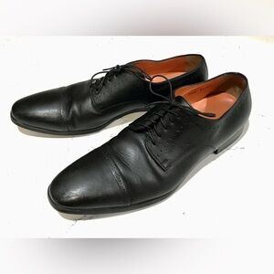 Santoni Black Dress Oxford Cap Toe Mens Size 11D. Fine Italian design used